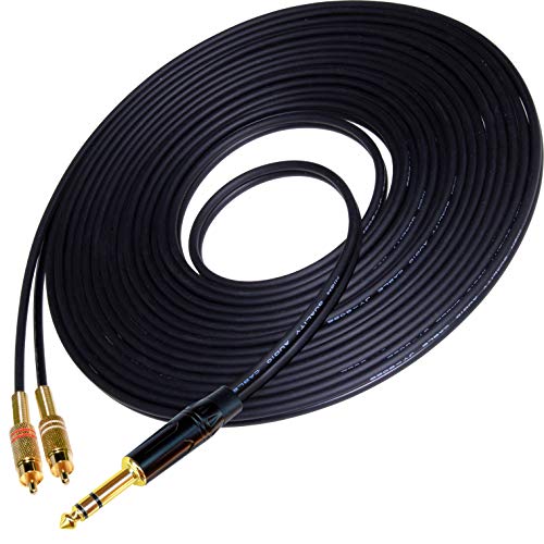 6.35mm TO 2 x RCA