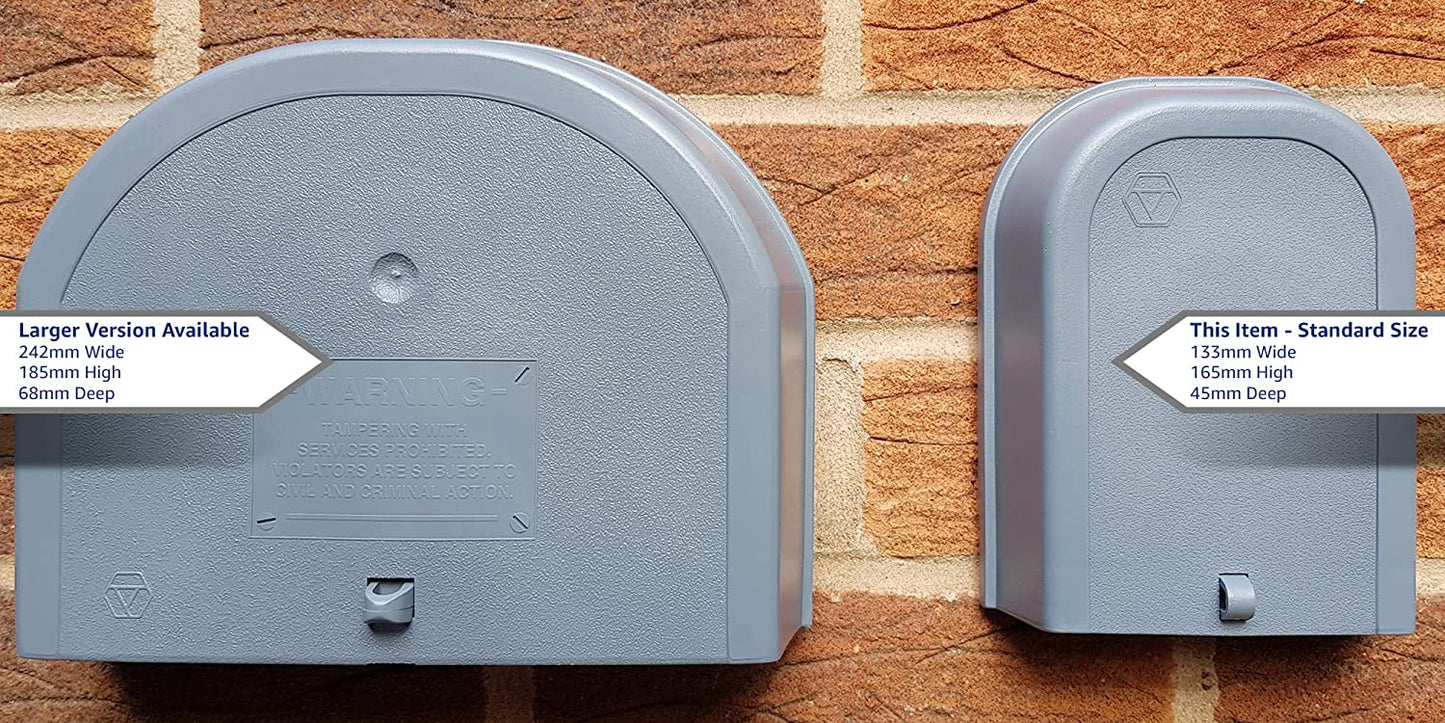 1STec Virgin Media Junction Box for Housing Telephone TV Superhub Modem Leads Electrical Connections on External Wall Joining 2/3 Way F-Connector Splitters to Main Outside Drop Wire (Small External)