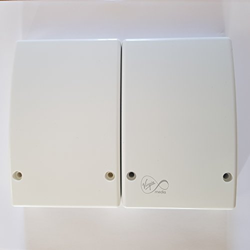 1STec White Internal Virgin Media Wall Box Housing for 2-Way Splitter Outlet or Isolators Suitable for use on TiVo V6 Digital TV & as Used by Super Fast 2 3 Superhub Broadband Cable Modems (Indoor)