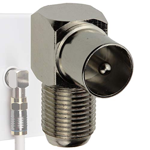 Digital TV Connectors (2 x 90° Male + F-Connectors)