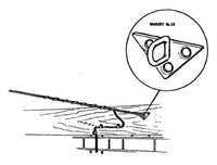 1STec 2 x Heavy Duty BT Droprire Triangular Wall Bracket 22 with circle loop + Overhead dead end clamp for Telephone Cable Garden Catenary Wire Suspension Turnbuckle Installation in Concrete Masonry