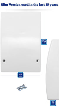 1STec 2 Pack White Internal Virgin Media Wall Box Housing for 2-Way Splitter Outlet or Isolators suitable for use on TiVo V6 Digital TV as used by Super Fast Superhub Broadband Cable Modems (2 Indoor)