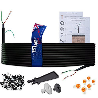15m Genuine BT CW1412 2 Pair Black Down Lead Telephone Cable by 1STec. Supplied with Cable Clips + IDC Insertion Tool + Cable Grommets + Gel Crimps and Full Colour Instructions (15 Metre)