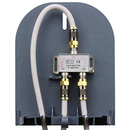 1STec Virgin Media Junction Box for Housing Telephone TV Superhub Modem Leads Electrical Connections on External Wall Joining 2/3 Way F-Connector Splitters to Main Outside Drop Wire (Small External)