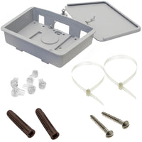 Grey BT66B External use Junction Box Electrical Enclosure to fit on Wall/Eaves for Outdoor Telephone Wiring Overhead Drop-wire Jellys/Gel Crimp Housing Openreach Broadband Main Dropwire Supply Lead