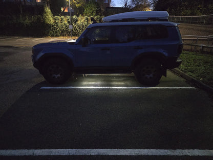 1STec Toyota Land Cruiser Prado 250 OEM+ running board side step rock slider under glow underbody puddle lights kit