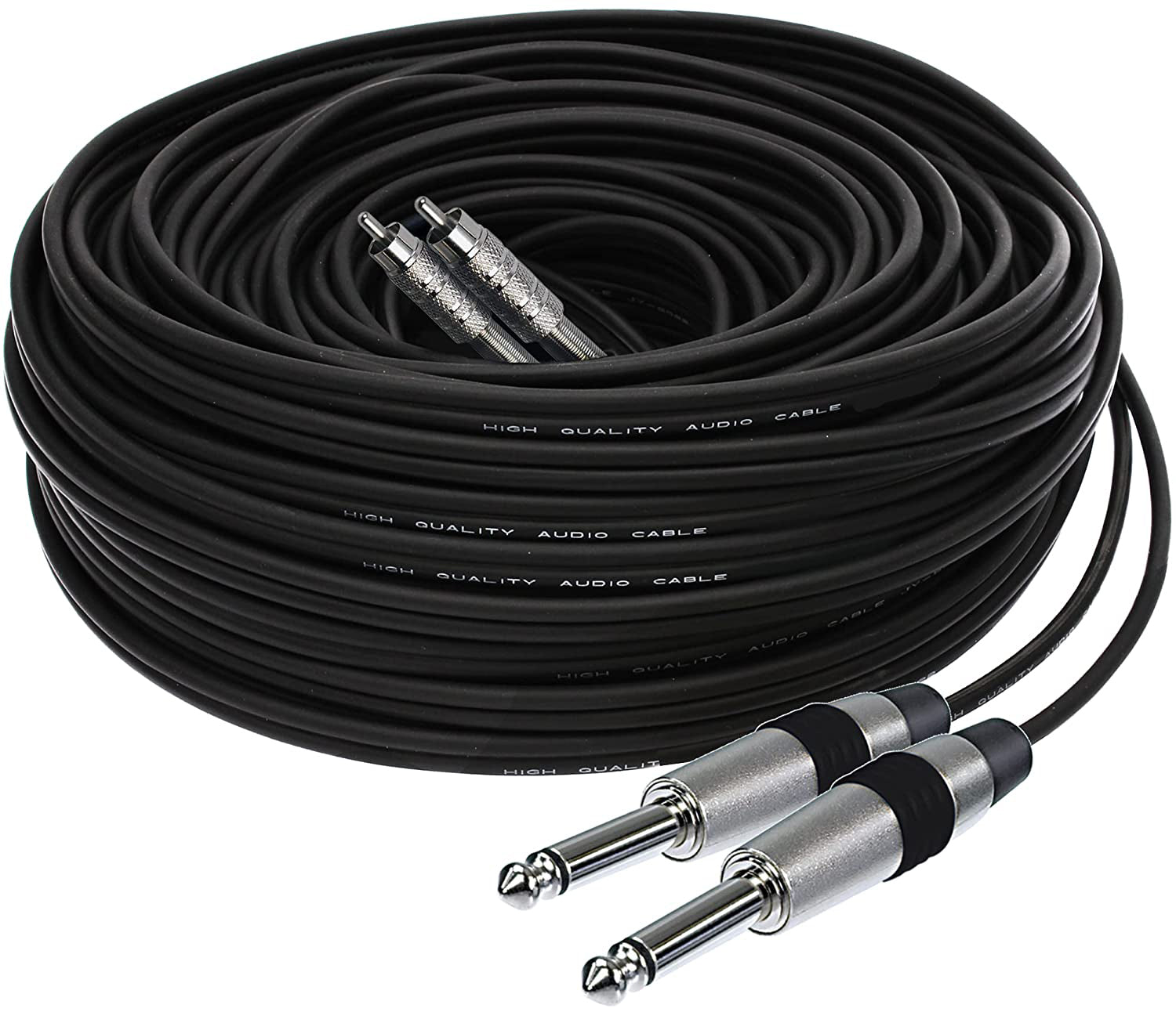 1STec 2 x 6.3mm J-J - 2 x RCA