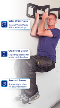 1STec White Internal Virgin Media Wall Box Housing for 2-Way Splitter Outlet or Isolators Suitable for use on TiVo V6 Digital TV & as Used by Super Fast 2 3 Superhub Broadband Cable Modems (Indoor)