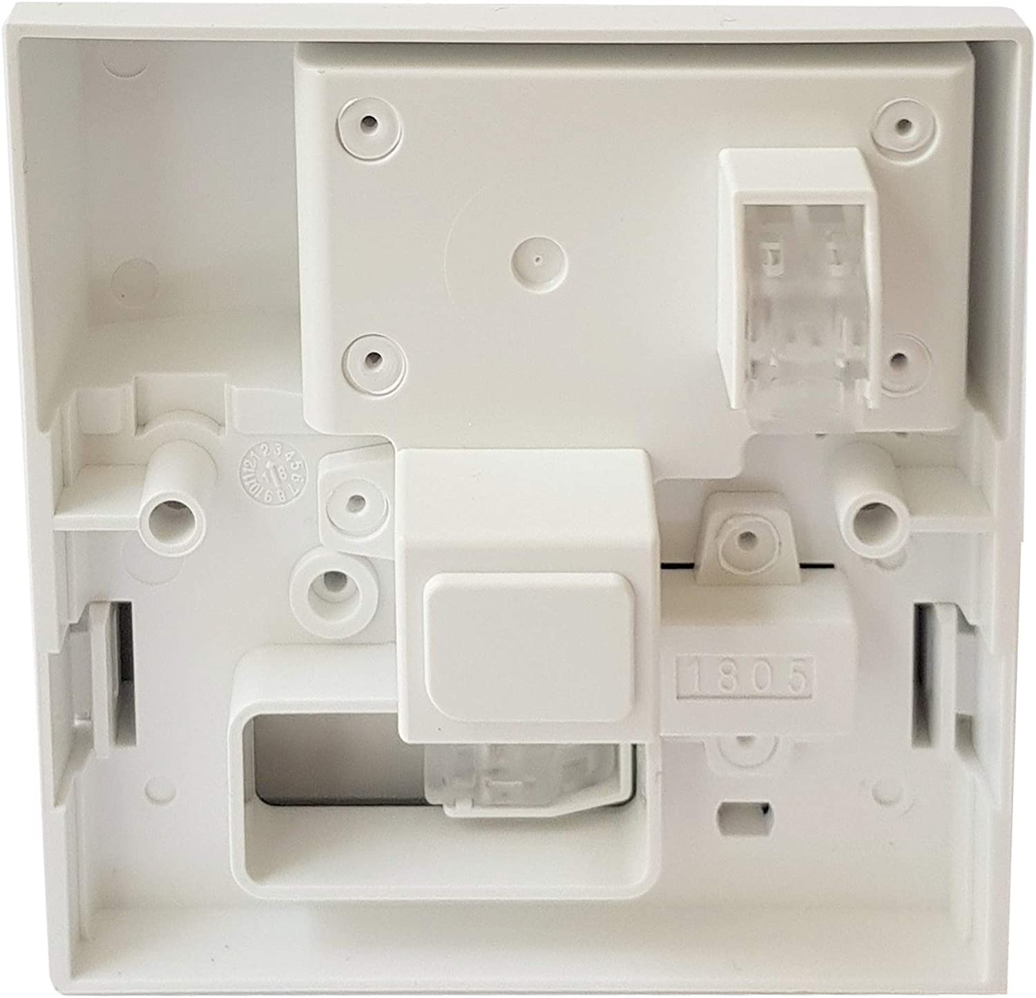 1STec BT Openreach NTE5C MK2 Master + MK4 Faceplate + Back Box - Combination Socket for Fibre Broadband + Filtered Telephone Main Line BT431a for Phone RJ11/RJ45 Data (5c Mark 2 + 4 + Surface Mount)