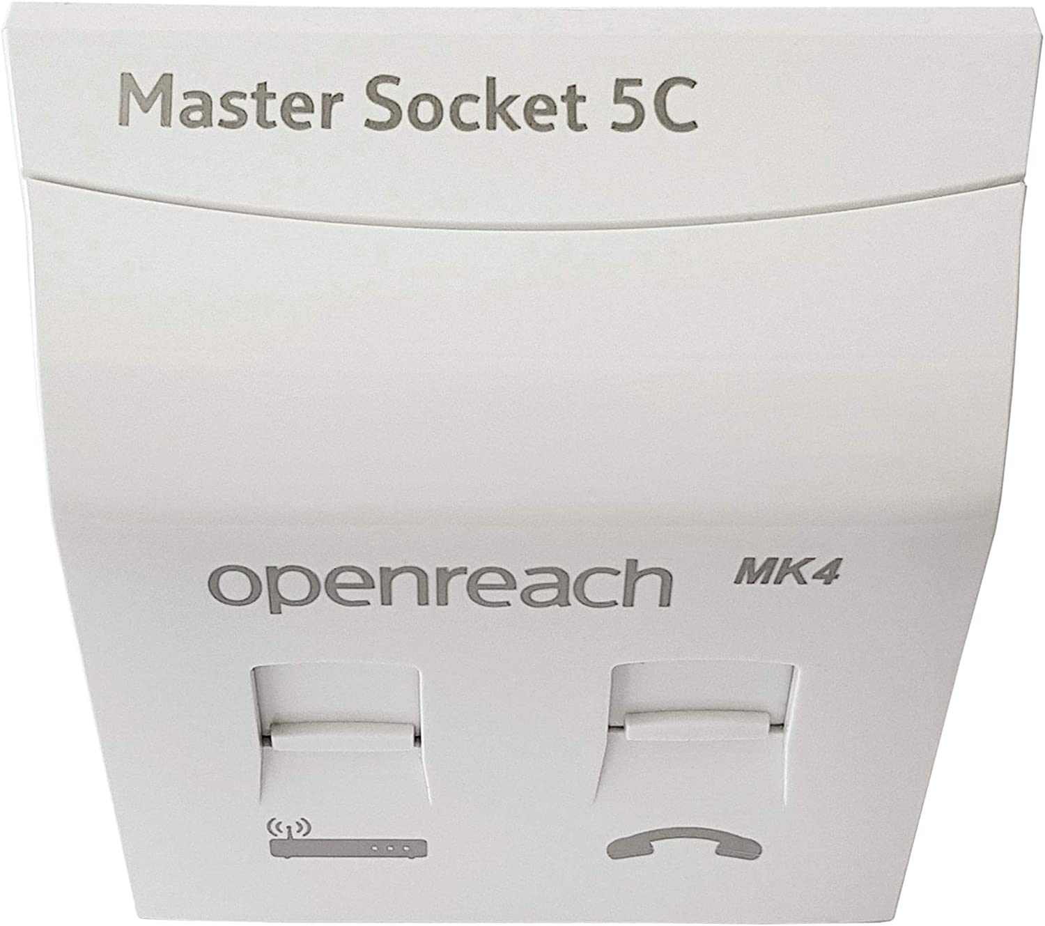 1STec BT Openreach NTE5C MK2 Master + MK4 Faceplate + Back Box - Combination Socket for Fibre Broadband + Filtered Telephone Main Line BT431a for Phone RJ11/RJ45 Data (5c Mark 2 + 4 + Surface Mount)