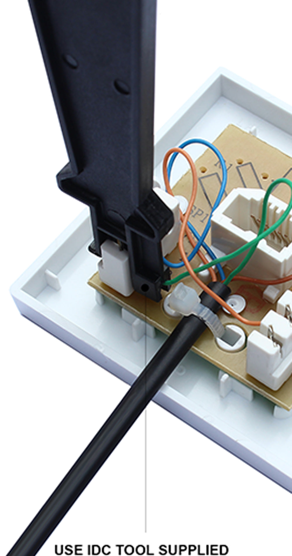 Genuine BT CW1308 4 Core 2 Twisted Pair Telephone or FTTC Broadband Extension Wire + Grommets + IDC Insertion Tool + 4mm Clips + Printed Colour Code Instructions